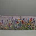 Rustic Wildflower Wall Art Colorful Farmhouse Floral Scenery Picture Decor Watercolor Flower Landscape Wood Grain Prints Painting Artwork for Living Room Office Bathroom Bedroom Home Decoration 14x48"