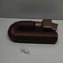 7ft Long Gutter Downspout Extensions, Outer Diameter 3" Downspout Extender for Rainwater Drainage, Flexible Drainage Pipe Suitable for 2"3" and 3"4" Downspout (Brown-1-Pack)