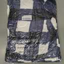 Plush Robes for Women, Hooded Bathrobe Long Fluffy, Womens Fuzzy Fleece Warm Soft Cozy Robe (Blue, XXXL)