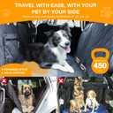 Dog Car Seat Cover for Back Seat, Hard Bottom Back Seat Extender for Dogs, Waterproof Car Hammock, Backseat Bed and Car Seat Protector, Nonslip Fit for Cars, SUVs, Trucks, 52 x 25 in, Black