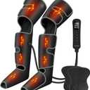 SHINE WELL Leg Massager with Heat and Compression, Leg Compression Massager for Circulation, 3 Heat 3 Modes 3 Intensities Full Leg Massager for Pain Relief and Swelling, FSA HSA Eligible