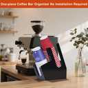 MYITYARD Coffee Station Organizer for Countertop, Acrylic Cup and Lid Dispenser Fit Disposable Paper and Plastic Cups, 2 Compartments Coffee Bar Accessories for Office Breakroom, Home, Kitchen