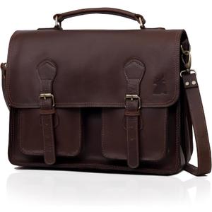 Messenger Bag For Men, 18" Leather Messenger Bag for Men & Women, Vintage Handmade Laptop Messenger Crossbody, Business Laptop Messenger Bags, Handmade Leather Satchel Bags