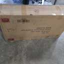 Shintenchi 4 Pieces Patio Furniture Set All Weather Textile Fabric Outdoor Conversation Set, with Glass Coffee Table, Loveseat, 2 Single Chairs for Home, Garden, Lawn, PorchBlack