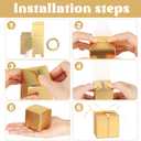 Adecortalk 100 Pcs Mini Gold Gift Boxes 2x2x2 Inches Paper Party Favor Boxes Gift Candy Boxes with Ribbons for Birtyhday Wedding Baby Shower Graduation Bridal Shower Halloween Christmas Valentine Gifts