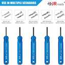 JRready ST5228 Extractor Tools,Removal Tools Kit for JST/AMP .062" /Molex .062" & .093 Pin and Socket Connectors, Male and Female Connector Tube Type Pin Extractor Tool kit 5PCS Sizes