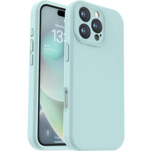 Vooii Compatible with iPhone 16 Pro Max Case, Liquid Silicone Upgrade [Camera Protection] [Soft Anti-Scratch Microfiber Lining] Shockproof Phone Case for iPhone 16 Pro Max 6.9 inch - Mint