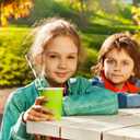 2 x YAOSHENG [100 Pack] Pink & Gold Paper Straws Disposable, 100% Biodegradable Multi-Pattern Party Straws For Birthday, Wedding and Holiday Decoration (Seven Colors)