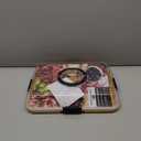 Charcuterie Board with Clear Lid, Travel Portable Cheese Board Charcuterie Boxes Cutting Boards for Kitchen, House Warming Gifts New Home, Gifts for Women (6 Compartments Black)