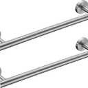 Nolimas Brushed Nickel Bath Towel Bar Single Bars Towel Rack Rod Classic Wall Mounted Stainless Steel Bathroom Toilet Kitchen Towel Bar Towel Shelf Single Layer,16inch-2 Pack