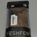 FESHFEN Clip in Hair Extensions - 4 PCS Long Wavy Auburn Brown Thick Clip in Hairpieces Full Head Synthetic Hair Extension for Women, 20 Inch