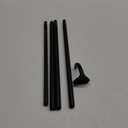 Black Curtain Rods for Windows 48 to 84 inch, 5/8 inch Adjustable Wrap Around Blackout Curtain Rods for Bedroom & Outdoor