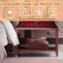 Rectangle Chair Leg Protectors for Hardwood Floors,16 PCS Silicone Covers to Protect Wood Tile Floors Felt Pads Furniture Leg Caps Reduce Noise. Easy to Move.(Clear,1 x 1.5 Inch,Rectangle)