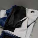 Estelar Textiler Navy Blue and Greyish White Blackout Curtains for Bedroom 84 Inches Long, Full Room Darkening Grommet Curtains for Living Room,Thermal Insulated Ombre Drapes,52Wx84L,2 Panels