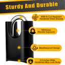 DELSWIN 4-Digit Combination Lock Outdoor Padlock - Heavy Duty Locker Lock with Hardened Steel Shackle, Waterproof Combo Lock for Gym Locker, Hasp Storage, Shed, Fence, Gate (Obsidian Black,1Pcs)