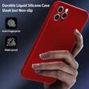 for iPhone X Case, Thin Liquid Silicone Case,Shockproof,Slim Thin Phone Case for iPhone X, Full Body Screen Camera Protective Cover-Red 2-IPX-03