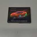 Tukellen for Audi Key Fob Cover Genuine Leather with Keychain,Leather Key Case Protector Compatible Audi A4 Q7 Q5 TT A3 A6 SQ5 R8 S5 Smart Key-Black (Red Line)