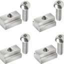 T Slot Nuts Fit for Toyota Tacoma Bed Rack Rail Bed Cleats Pick-Up Truck Bed Deck Rails for Tundra Pickup Truck Deck Bike with Stainless Button Socket Cap Screw