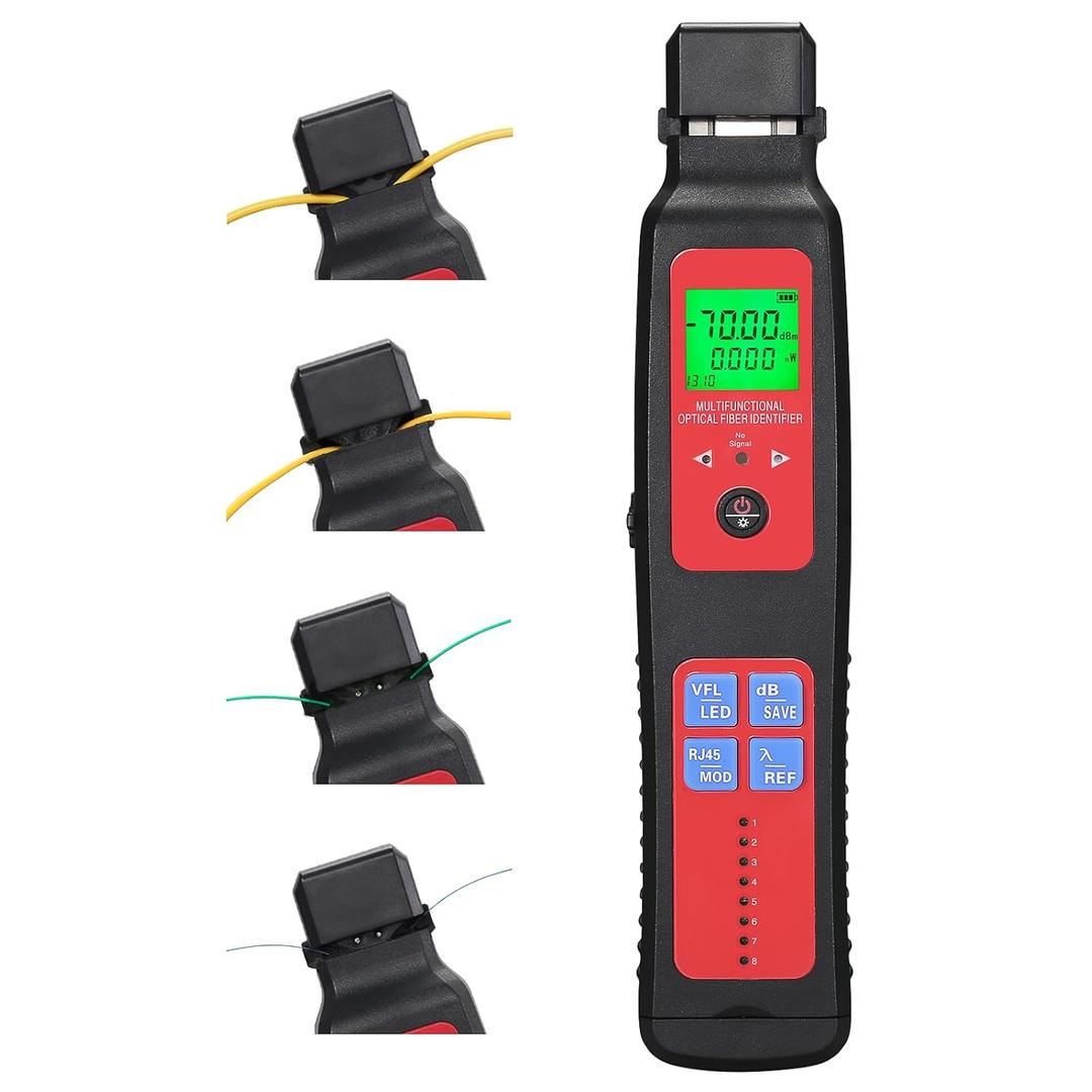 L-507 Live Fiber Optic identifier with OPM -70+~10dbm 5-in-1 Function OPI RJ45 Network Tester LED Fiber Optic Cable identifier Single Mode/Multi Mode