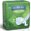 FitRight OptiFit Extra+ Incontinence Briefs Unisex Heavy Absorbency L 44in-56in 80Ct