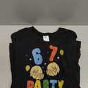 Matching 6 7 Themed Birthday Party Boys Kids Funny 67 Meme T-Shirt (Black, M)