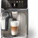 Philips 4400 Series Fully Automatic Espresso Machine, LatteGo Milk System, Integrated Grinder, 12 Hot & Iced Coffee Pre-Sets, Quick Start, SilentBrew, 15-Bar Pressure, Black Chrome (EP4444/90)