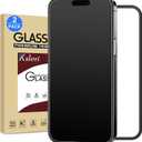 2 Pack Matte Glass Screen Protector for iPhone 15 Pro 6.1-inch 2023 with Easy Installation Frame, Anti-Glare Anti-Fingerprint, No Dazzling, 9H Tempered Glass Film, Dynamic Island Compatible