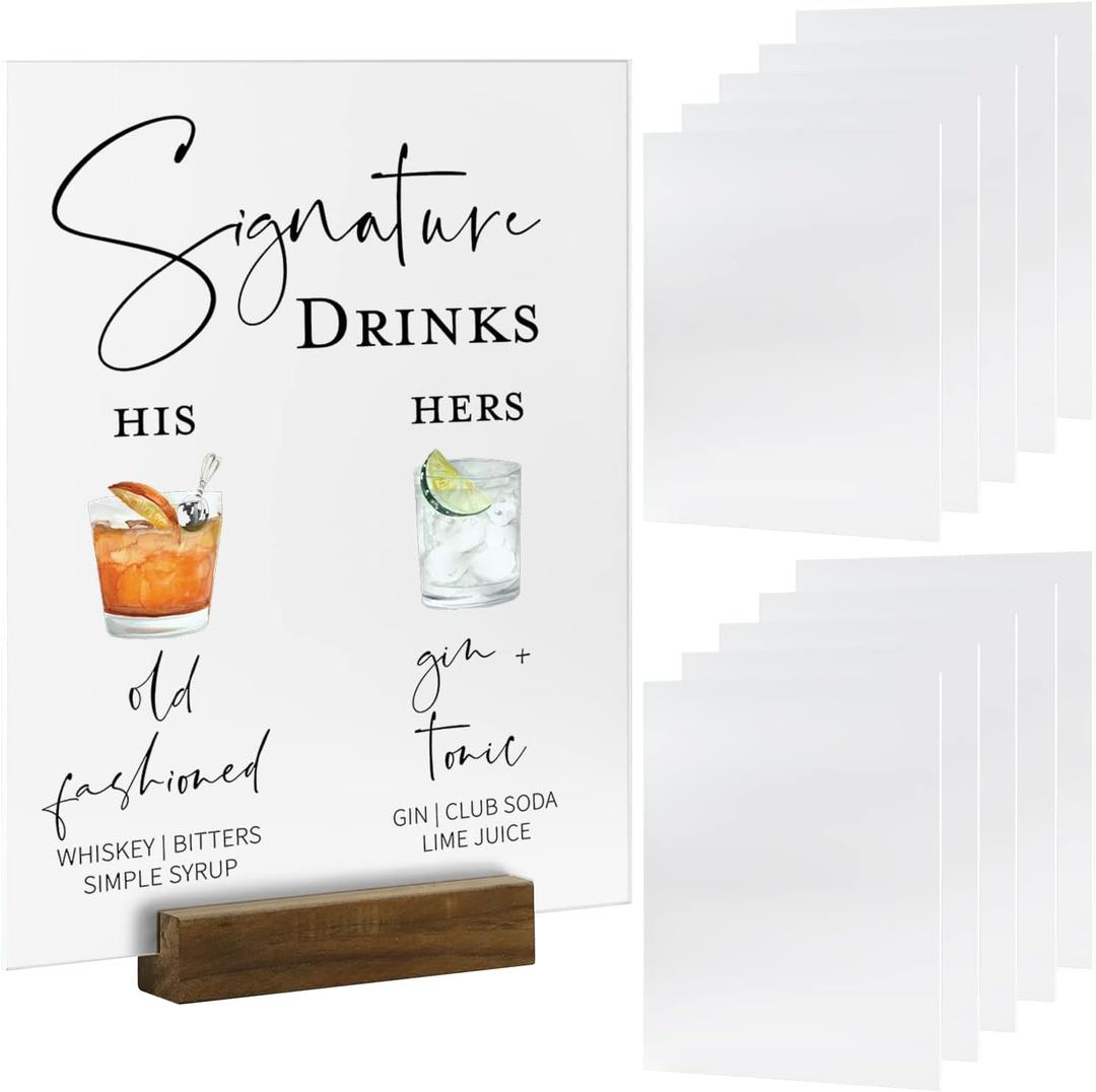 Acrylic Sheets, 5 Pack 8x10 Inch Frosted 1/8 Inch Thick Decorative Signage, Perfect for Signage and Craft Projects