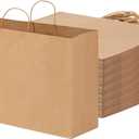 OUTUXED 60pcs 16x6x12 Inch Large Paper Bags with Handles, Kraft Brown Paper Gift Bags for Business, Merchandise, Gifts, Shopping, Retail Stores, Birthday Party