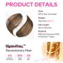 REECHO Clip in Hair Volumizer, 2PCS 12 inch Short Thick Clip in Hairpieces Adding Extra Volume Hair Extensions for Women - Chocolate Brown with Highlights