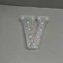 Pooqla Light Up Letters, LED Marquee Letters for Silver Birthday Decorations, Battery Powered Night Light Teenager Girl Room Decor, Gift for Girls Boys Wedding Bedroom Christmas Party Decor, Letter V