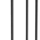 C Shaped end Table,Wood Round Side Table for Couch,Small Sofa Table with Metal Frame for Bedroom,Living Room,Bedside,Black Color(11.81" D x 11.81" W x 23.62" H)