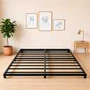 3 Inch Bed Frame Low Bed Frame Queen Floor Metal Platform Black