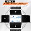 360 Privacy Screen for Laptop 16 Inch 16:10, 4 Way Computer Monitor Privacy Shield, Anti Glare Blue Light Filter Compatible with Lenovo Hp Dell Acer Asus Thinkpad Envy Xps