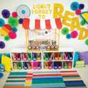 Fun Express Tabletop Tent 2.5 x 3.8 Feet - Carnival Circus Tent Canopy for Event Vendor Booth & Food Stand | Portable Party Stand for Outdoor Backyard Celebrations, VBS & Festival Decorations, 31" x 46 1/2"