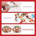 72Pcs Christmas Puzzle for Kids Large Round Floor Puzzles Santa Snowman Elk Jigsaw Puzzles for Holiday Party Favors Supplies