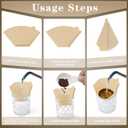 2 x #2 Cone Coffee Filters,200 Count Premium Coffee Filter,2-6 Cup,Disposable Coffee Filters for Drip Coffee Makers and Pour Over (200, Brown)