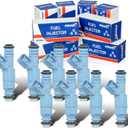 0280155849 Fuel Injectors 4-holes 8pcs Compatible with Chrysler Aspen, Dodge Dakota/Ram 1500, Jeep Grand Cherokee, Mitsubishi Raider, Replace# 53032145AA