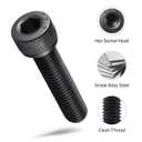 2196Pcs M2 M3 M4 M5 Screws Assortment Kit,Hex Socket Head Cap Screws Bolts Nuts Washer Set,12.9 Grade Alloy Steel,Black Oxide for 3D Printer,DIY Project