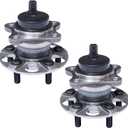 TUCAREST 512505 x2 (Pair) Rear Wheel Bearing and Hub Assembly Compatible with 2010-2015 to-yota Prius (Exclude Prius C and Prius V Models) 2012-2015 Prius Plug-in [5 Lug W/ABS]