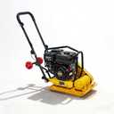 7HP Plate Compactor, 212CC Gas Engine, 4200lbs Power Jumping Jack Tamper, 22.1x15.9 in Plate Compaction Force Rammer Jumping Jack Tamper, 5600 VPM Pavement Compactor for Asphalts, Walkway