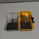 DEWALT Drill Bit Set, 3-Flats Shank,14-Piece, 135 Degree Split Point, for Plastic, Wood and Metal (DWA1184)