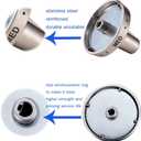 DG64-00472A Stove Knob Replacement Fit for Samsung, Stainless Steel Stove Knob Oven Knob Fit for Samsung, Replaces DG64-00473A DG64-00347A, Replacement Oven FX710BGS FX510BGS NX58F5500SS(5 Pack)