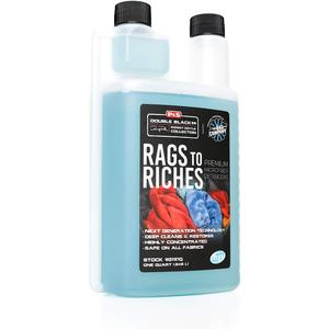P & S PROFESSIONAL DETAIL PRODUCTS - Rags to Riches - Premium Microfiber Detergent, Deep Cleans and Restores, Safe on All Fabrics, Highly Concentrated, Next Generation Cleaning Technology (1 Quart) (32 Fl Oz (Pack of 1))