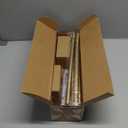 KAMANINA Curtain Rods for Windows 66 to 120 Inch, 3/4 Inch Gold Curtain Rod 32 to 115 Inches (2.6-9.6ft) Splicing Adjustable Single Drapery Rod with Twisted Cage End