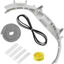 WE49X20697 Dryer Bearing Kit with WE12X83 Pulley Idler Fit for G-E Hot-point Dryers Include WE3M26 Top Bearing WE12M29 Dryer Belt WE9M30 Dryer Felt and WE1M504 & WE1M1067 Drum Slides by Fetechmate