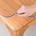 42"X90"Crystal PVC Table Cover Protector, Waterproof PVC Tablecloth, 2MM Thickened Protector for Table, Desk, Coffee Table, Workbench,Dresser, TV Stand, Counter
