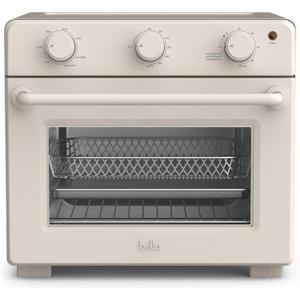 Bella Air Fry Toaster Oven, 7 Preset Cooking Options, Dishwasher-Safe EverGood Coated Trays Included, 60-Minute Auto Shutoff w Audible Timer, Power Indicator Light, 1700 Watt, Oatmilk