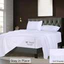 RUVANTI Full Size Sheets Set, Brushed Microfiber Sheets 4 Pieces (1 Fitted Sheet, 1 Flat Sheet, 2 Pillowcases), with 15-inch Deep Pockets, Lightweight & Compfy Premium Hotel Bedding, White