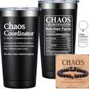 Grifarny Chaos Coordinator Tumbler Mug, Christmas Thank You Gifts for Men, Employee Teacher Appreciation Gifts, Boss Day Gift, Gift for Coworker, Administrative Assistant, Supervisors, Secretary